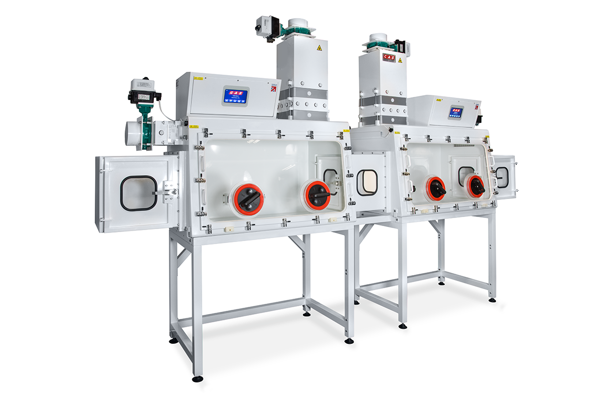 connected double class 3 biological safety cabinet